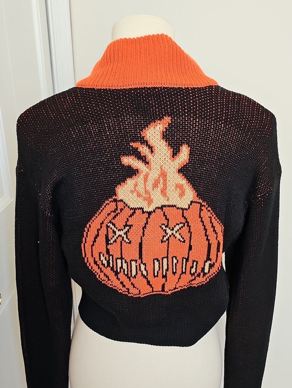 Vixen by Micheline Pitt Trick R Treat Cropped Cardigan M/L - Picture 2 of 5